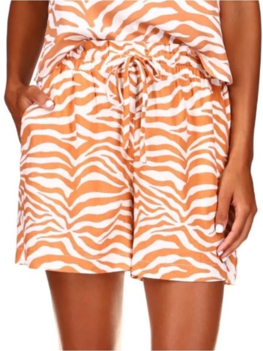 Sanctuary Tie-Waist Zebra Print Shorts size S